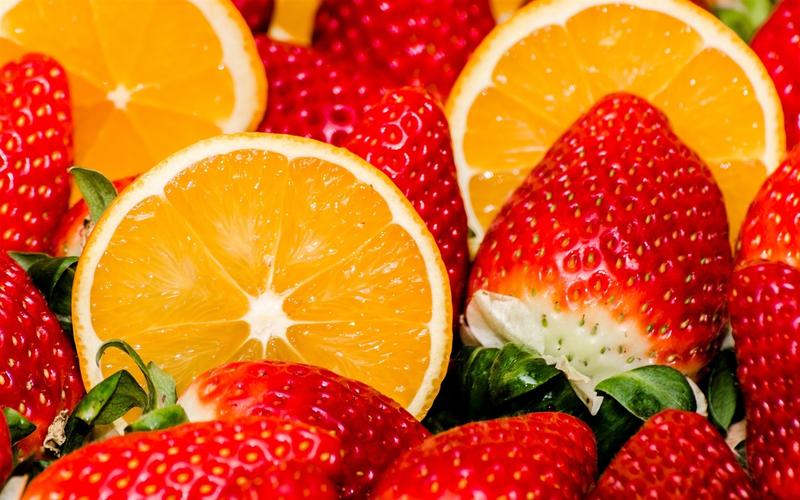 壁纸 水果,橙,草莓,浆果 2560x1600 hd 高清壁纸, 图片, 照片