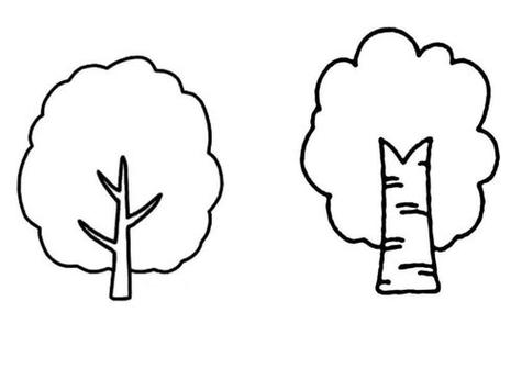 一定要带孩子学起来哦夏天的大树植物简笔画图片夏天里的大树简单好看