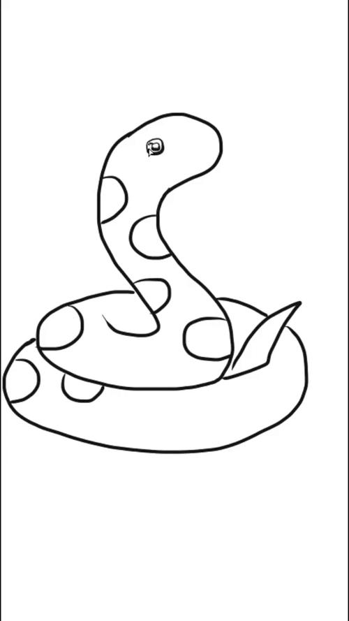 可爱的小蛇儿童简笔画简笔画幼儿简笔画