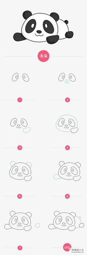 熊猫简笔画最简单画法