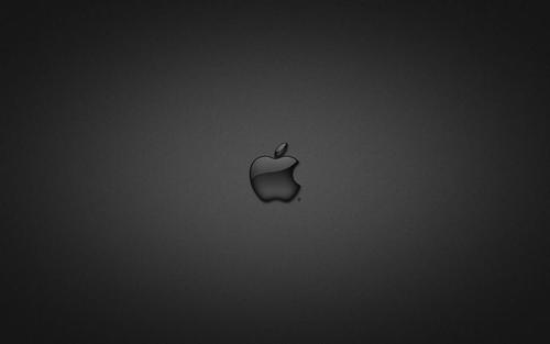 苹果在玻璃黑色壁纸