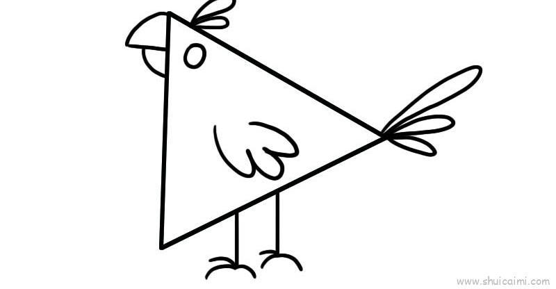 三角形动物简笔画简单