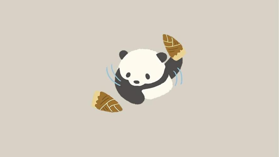 熊猫可爱的卡通壁纸图片