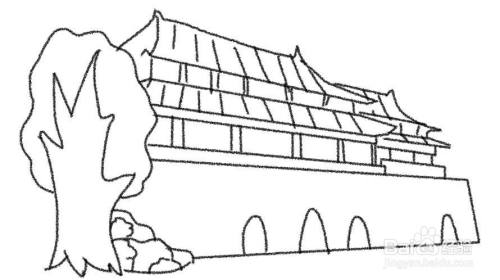 北京故宫示意图简笔画