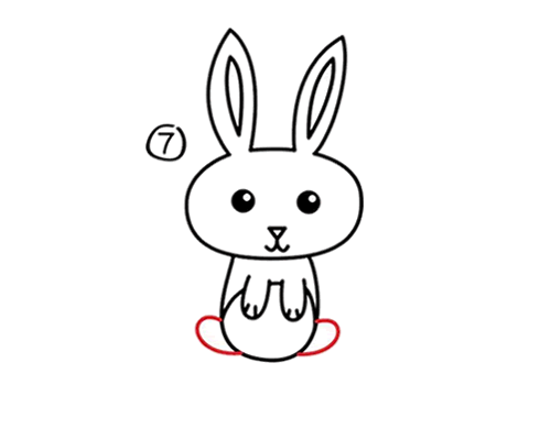 儿童画小兔子的简笔画