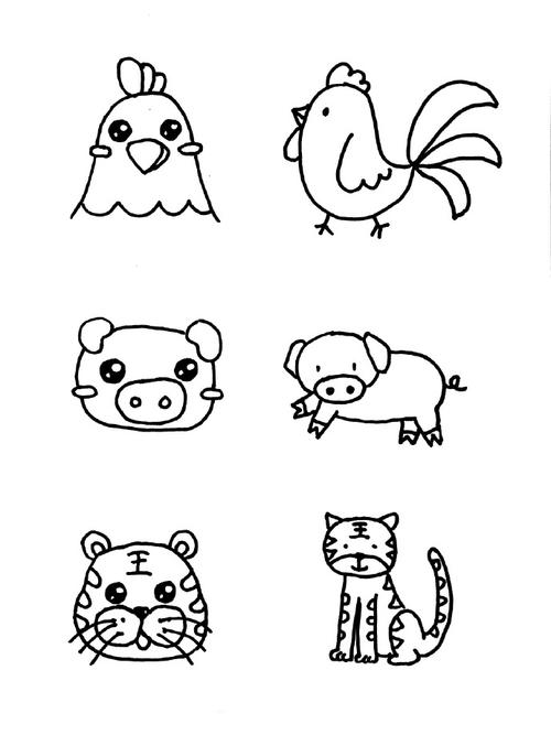 50个小动物简笔画儿童 画法