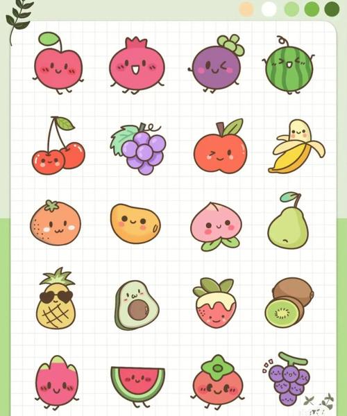 水果分类图片简笔画