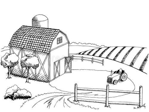 农场怎么画简笔画四年级