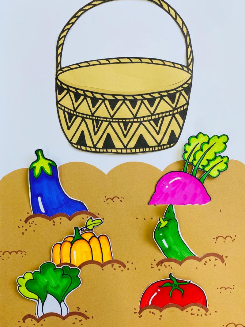 创意儿童画96《菜园子》|6～7岁 课题:《菜园子》 目标: 1,学*各种