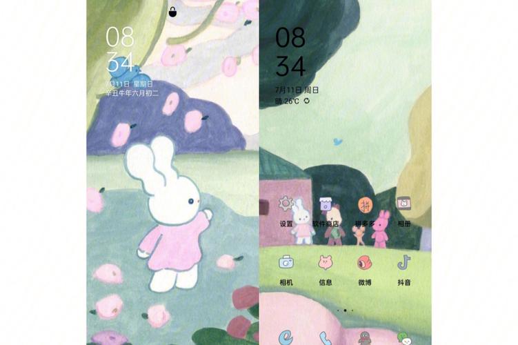 phone95opporeno5图标73主题商店搜索『吃货小兔兔』壁纸96自配
