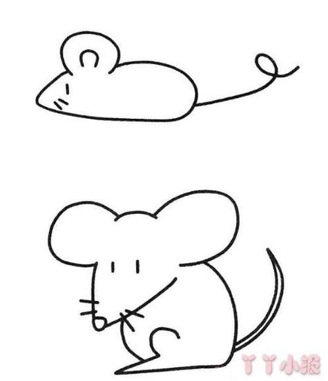 小老鼠简笔画图片老鼠儿童画怎么画老鼠简笔画画法几种老鼠简笔画教程