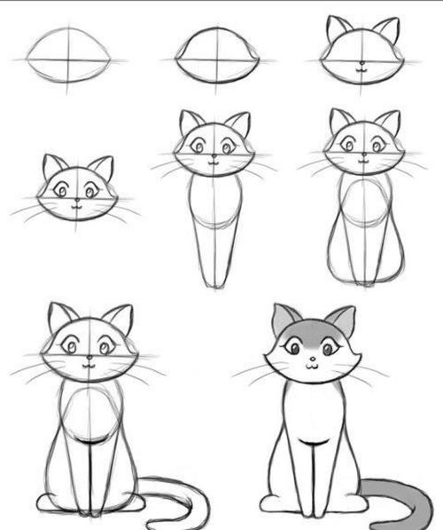 怎样画猫简笔画