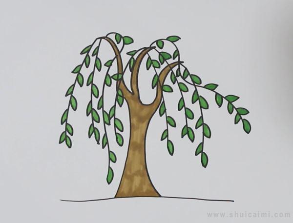 柳树怎么画漂亮又简单(柳树怎么画漂亮又简单六年级)