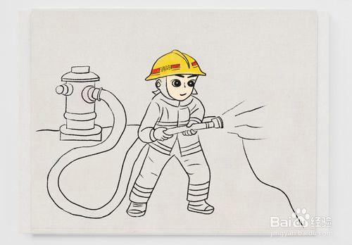 消防绘画 简笔画简单幼儿园