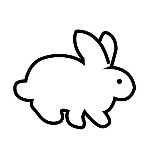 一组兔子的生肖形象图案设计