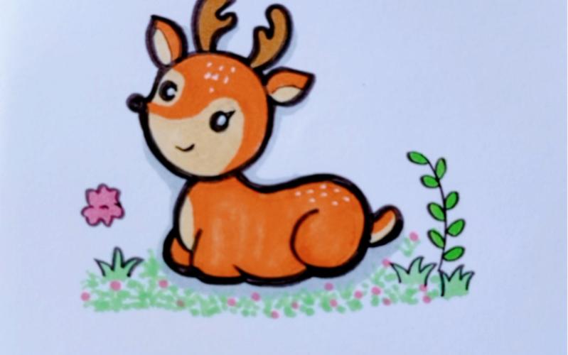 幼儿小鹿简笔画图片简单