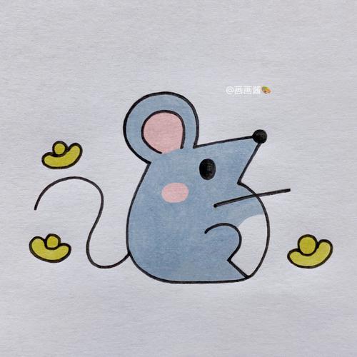 可爱小老鼠简笔画教程