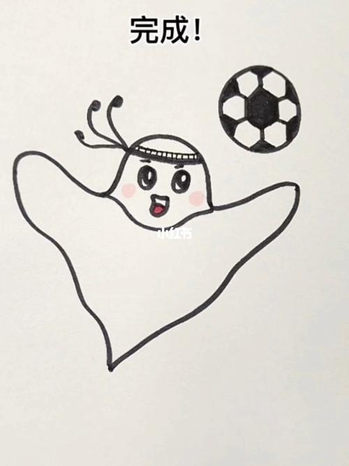 足球世界杯吉祥物简笔画