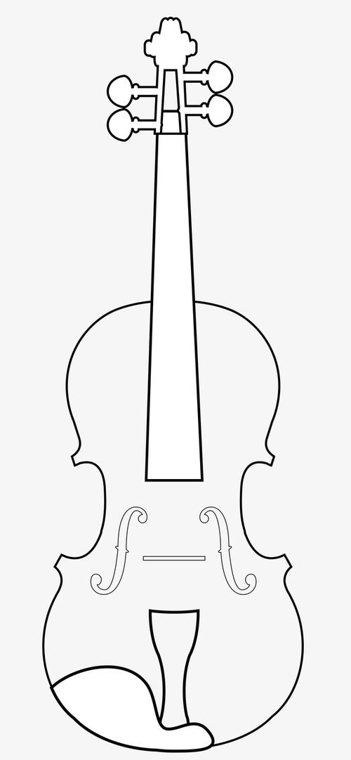 手绘小提琴简笔画