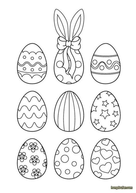 鸡蛋吧复活节彩蛋简笔画大全复活节的彩蛋要如何画彩蛋简笔画大全复活