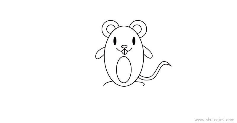 小老鼠儿童画怎么画小老鼠简笔画顺序