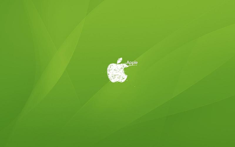 苹果在绿色背景高清桌面壁纸:宽屏:高清晰度:全屏