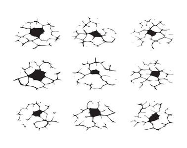 龟裂的土地模式手绘制几何无缝墨迹模式使用画笔描边.