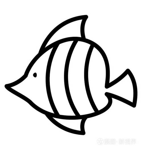 鹦鹉鱼简笔画图片