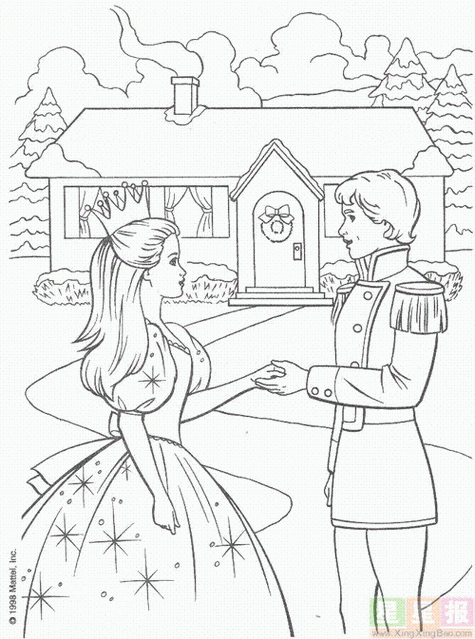 青蛙王子与白雪公主简笔画