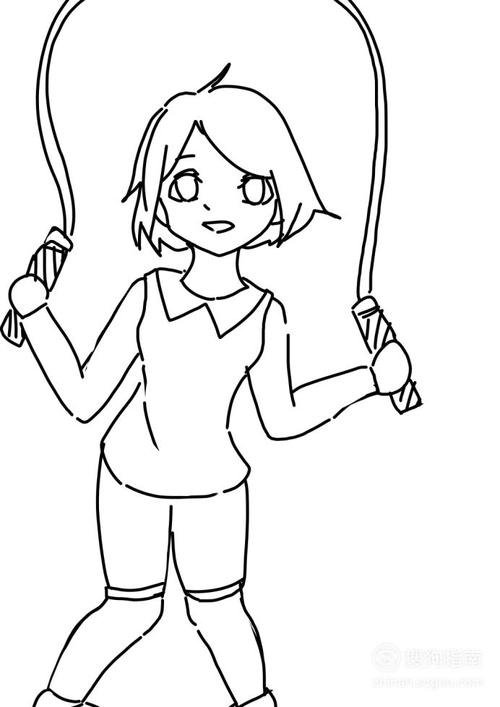 人物绘画:玩跳绳的女孩怎么画?