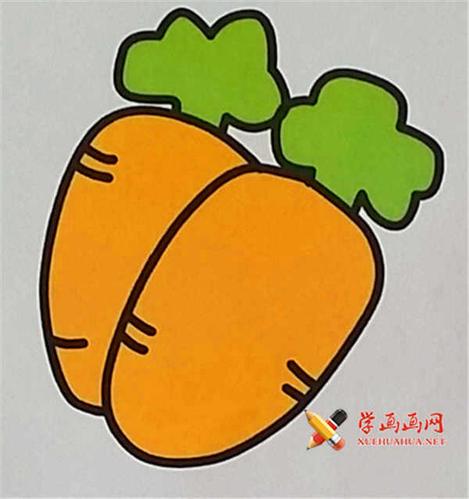 蔬菜卡通简笔画没有颜色