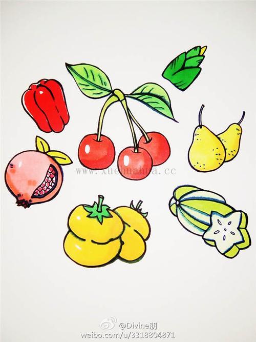 蔬菜水果组合简笔画9