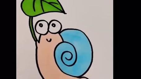 可爱的简笔画蜗牛怎么画好看