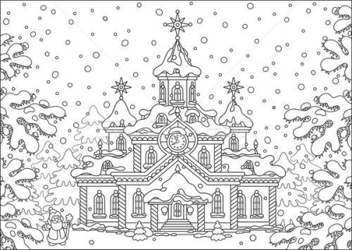 圣诞老人的房子简笔画怎么画
