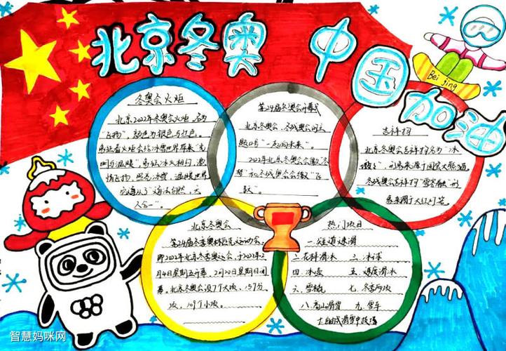 2022北京冬奥会手抄报一等奖作品欣赏