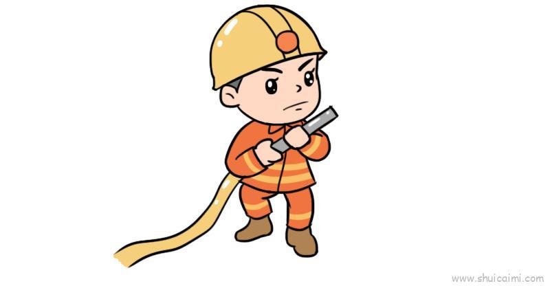 消防员的简笔画怎么画(最简单)