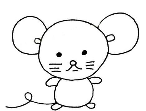 儿童简笔画好看的小老鼠