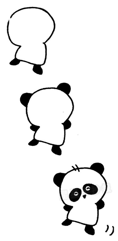 熊猫正面图片简笔画