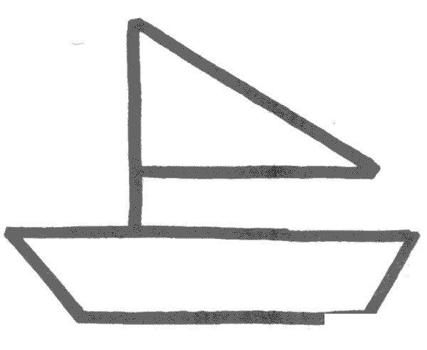 小船形状的图片简笔画