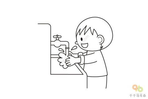 洗手的简笔画 洗手的简笔画图片