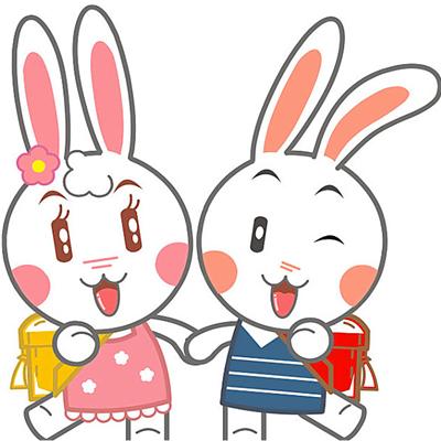 两只兔子图片卡通头像 高清微信两只兔子相爱的头像_情侣头像_美头网