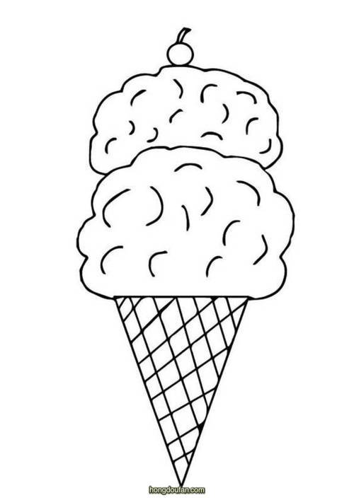 冰淇淋简笔画照片