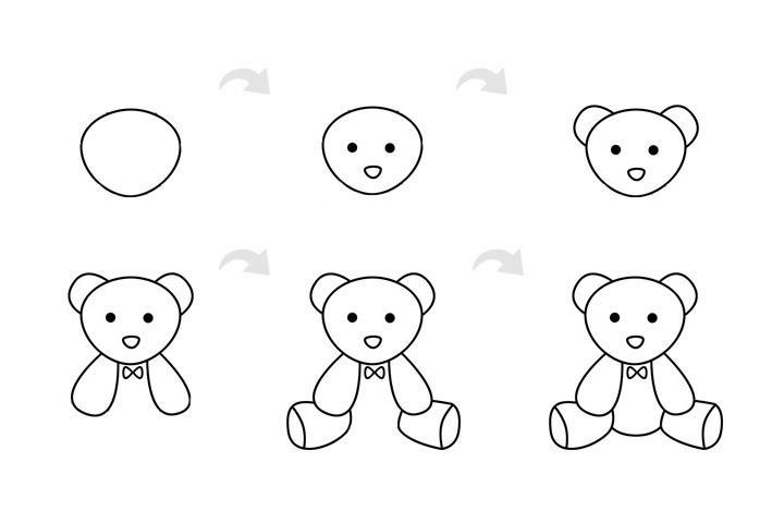 熊简笔画简单步骤