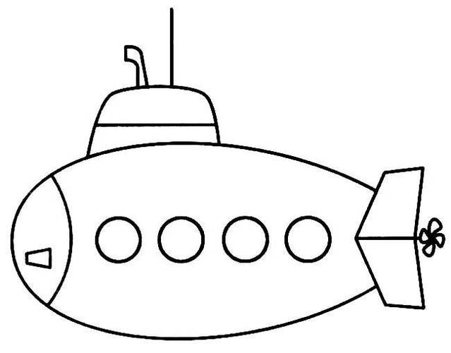 qq潜艇怎么画简笔画图片