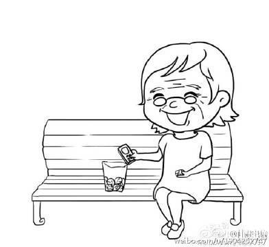 怎样画简笔画坐在小凳子上休息的女人坐人的凳子简笔画老人坐在椅子上