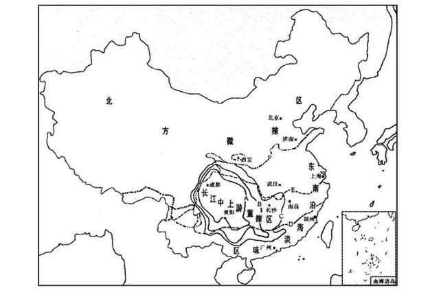 中国现代饮食辛辣地区图|图源:参考资料[16]a:年日照时数1400线 b:年