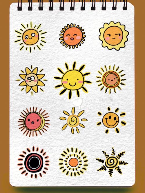 各种太阳加上小表情更可爱#简笔画  #画个简笔画  #简笔画教程  #画画