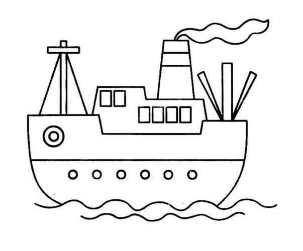 轮船的简笔画怎么画轮船又漂亮又简单