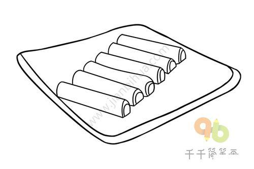 温州特产美食简笔画
