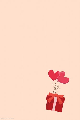粉色爱心气球红色礼盒飞舞520表白背景